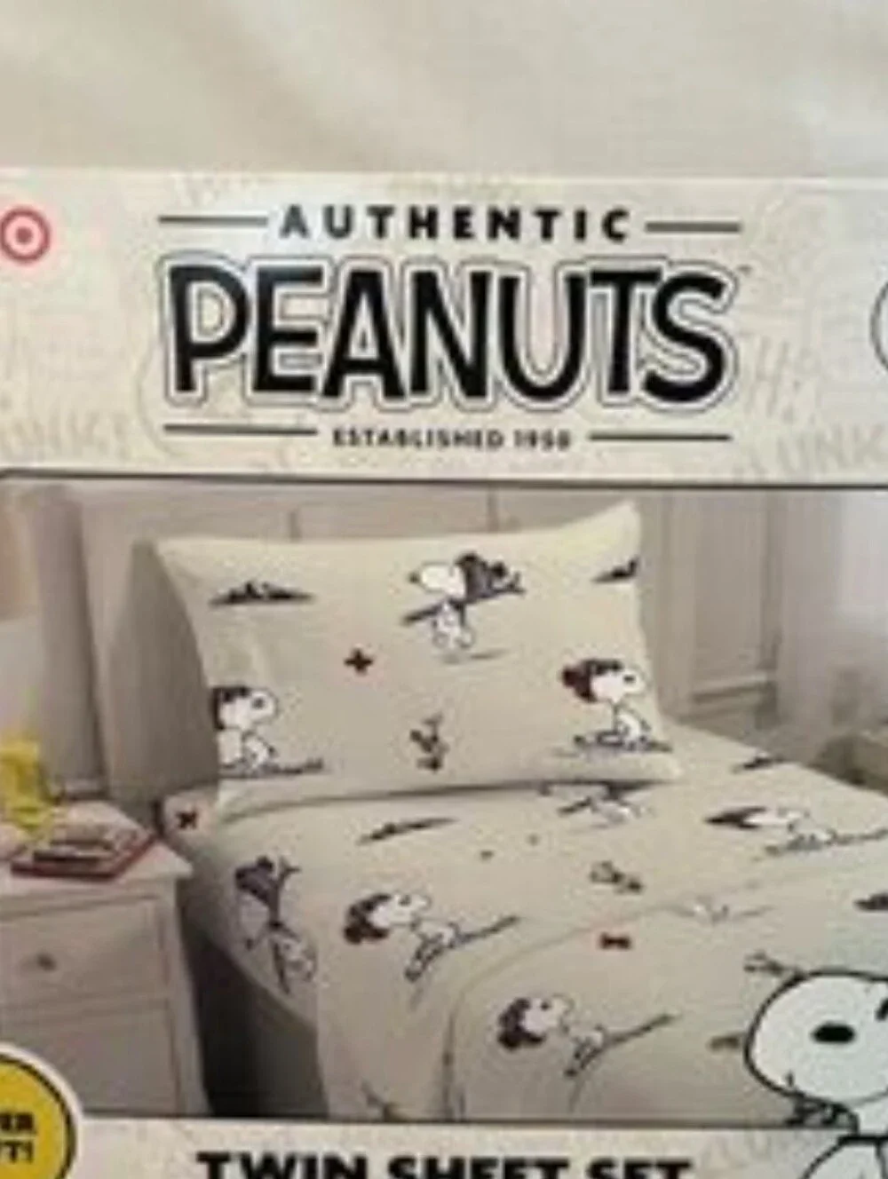 Peanuts Snoopy Woodstock Skiing Twin Three Piece  Soft Sheet Set NEW